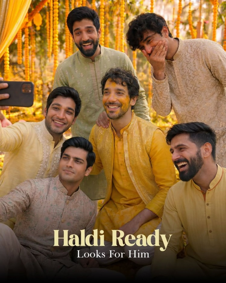 Ethnix by Raymond mobile banner showcasing sherwanis, kurtas and traditional men’s fashion collection
