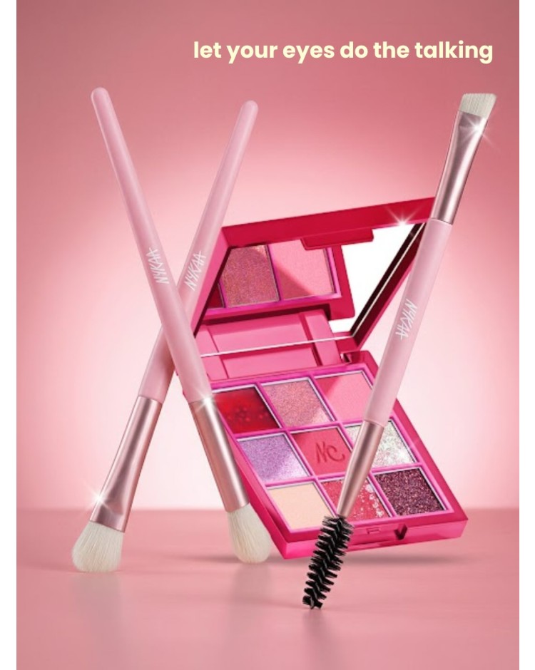 Nykaa mobile banner showcasing makeup, skincare and beauty essentials collection