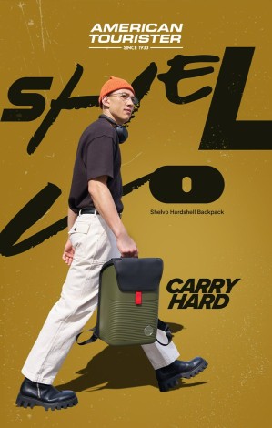 American Tourister travel store image featuring suitcases, trolley bags and travel accessories