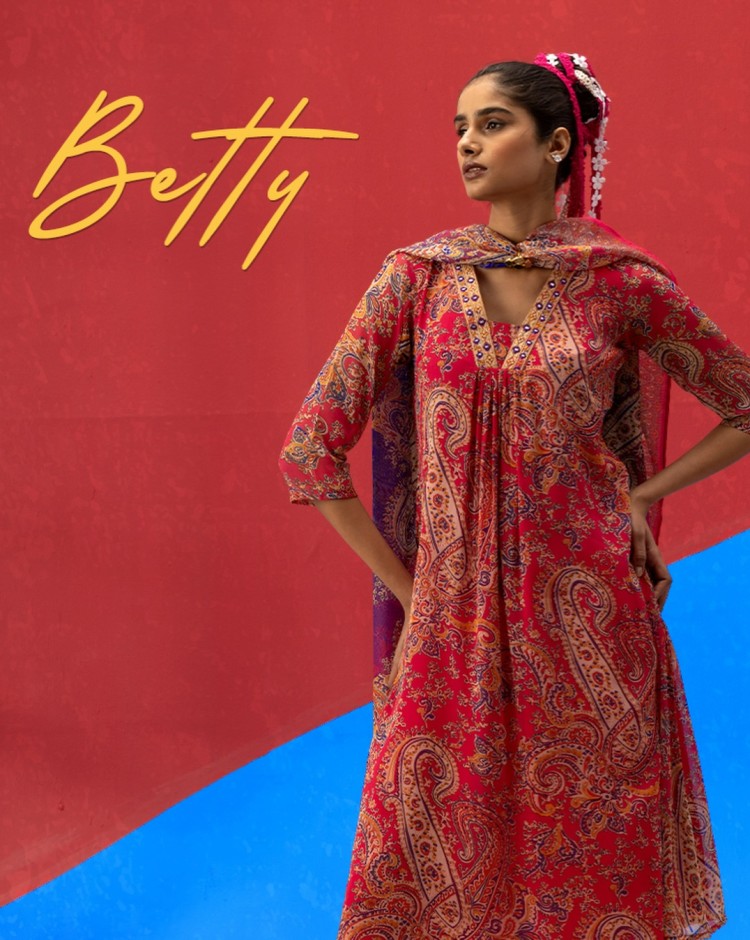 Libas mobile banner showcasing kurtas, suits and ethnic fashion essentials collection