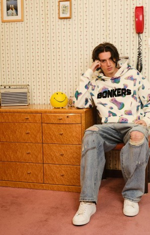 Bonkers Corner fashion store image featuring oversized t-shirts and urban apparel