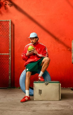 Adidas sportswear store image featuring stylish sneakers, athletic apparel and accessories