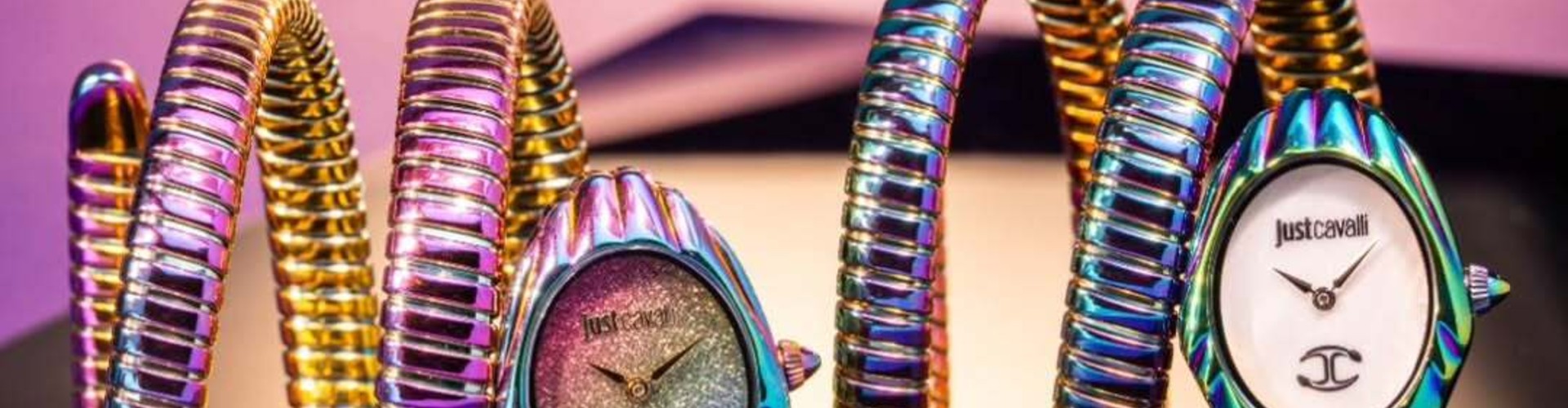 House of Cavalli desktop banner highlighting luxury watches and premium bags collection