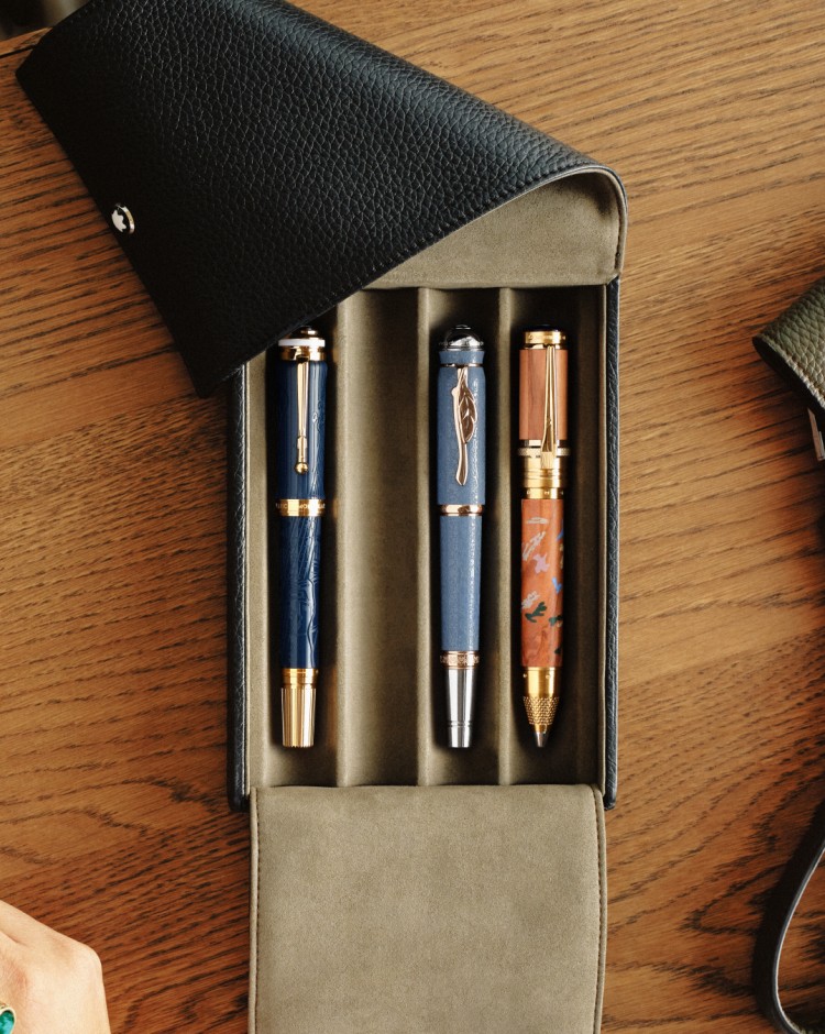 Montblanc mobile banner showcasing luxury pens, watches and premium lifestyle accessories collection