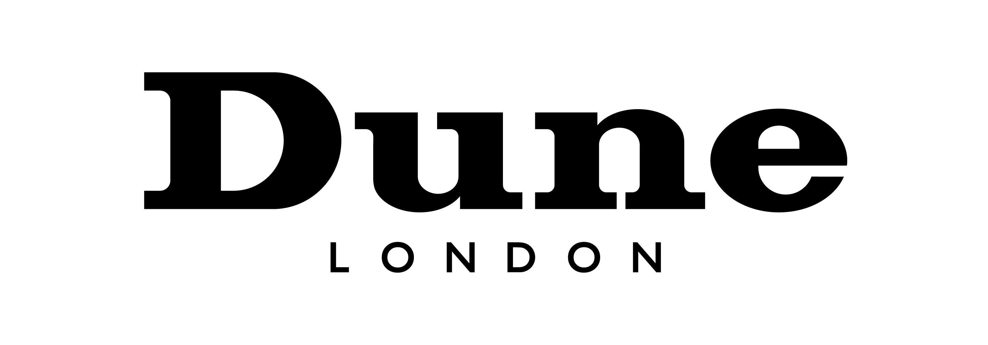 Dune London brand logo for premium footwear and fashion accessories