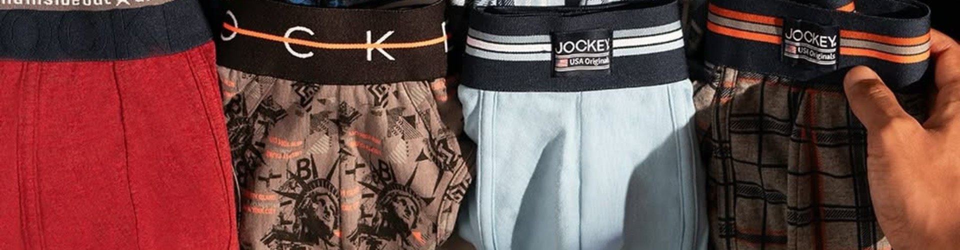Jockey desktop banner highlighting innerwear and comfort apparel collection