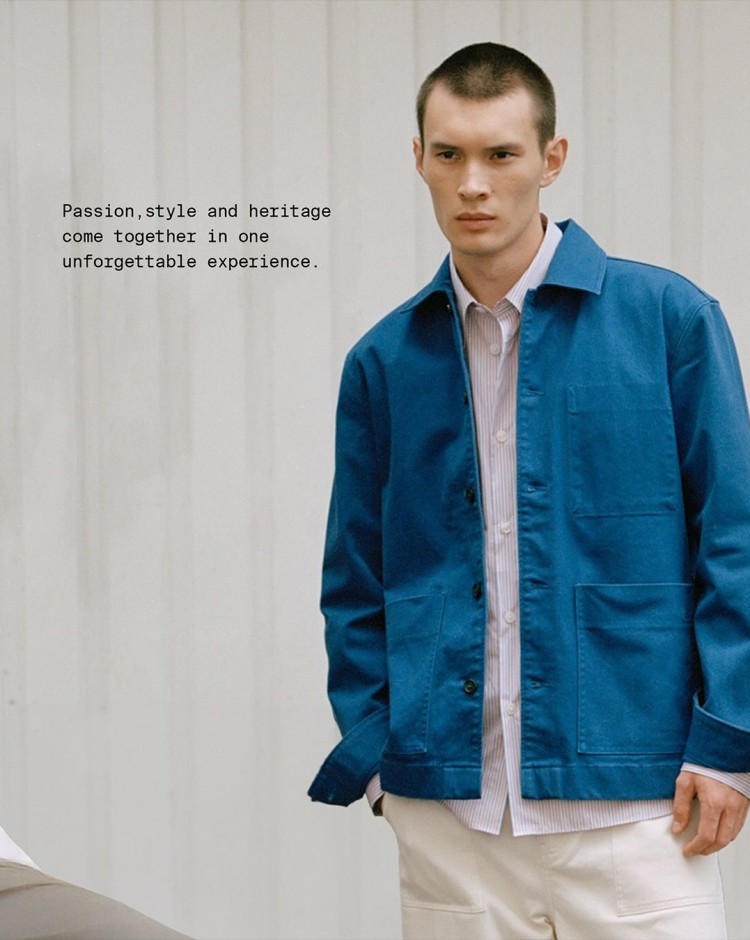 Selected mobile banner showcasing stylish shirts, jackets and contemporary men’s fashion collection