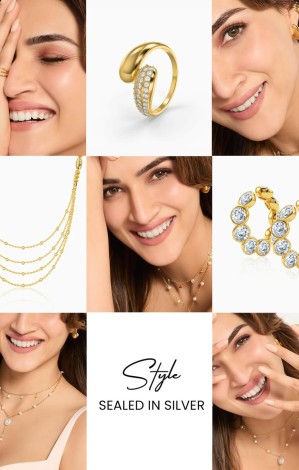 GIVA jewellery store image featuring stylish rings, necklaces and silver accessories