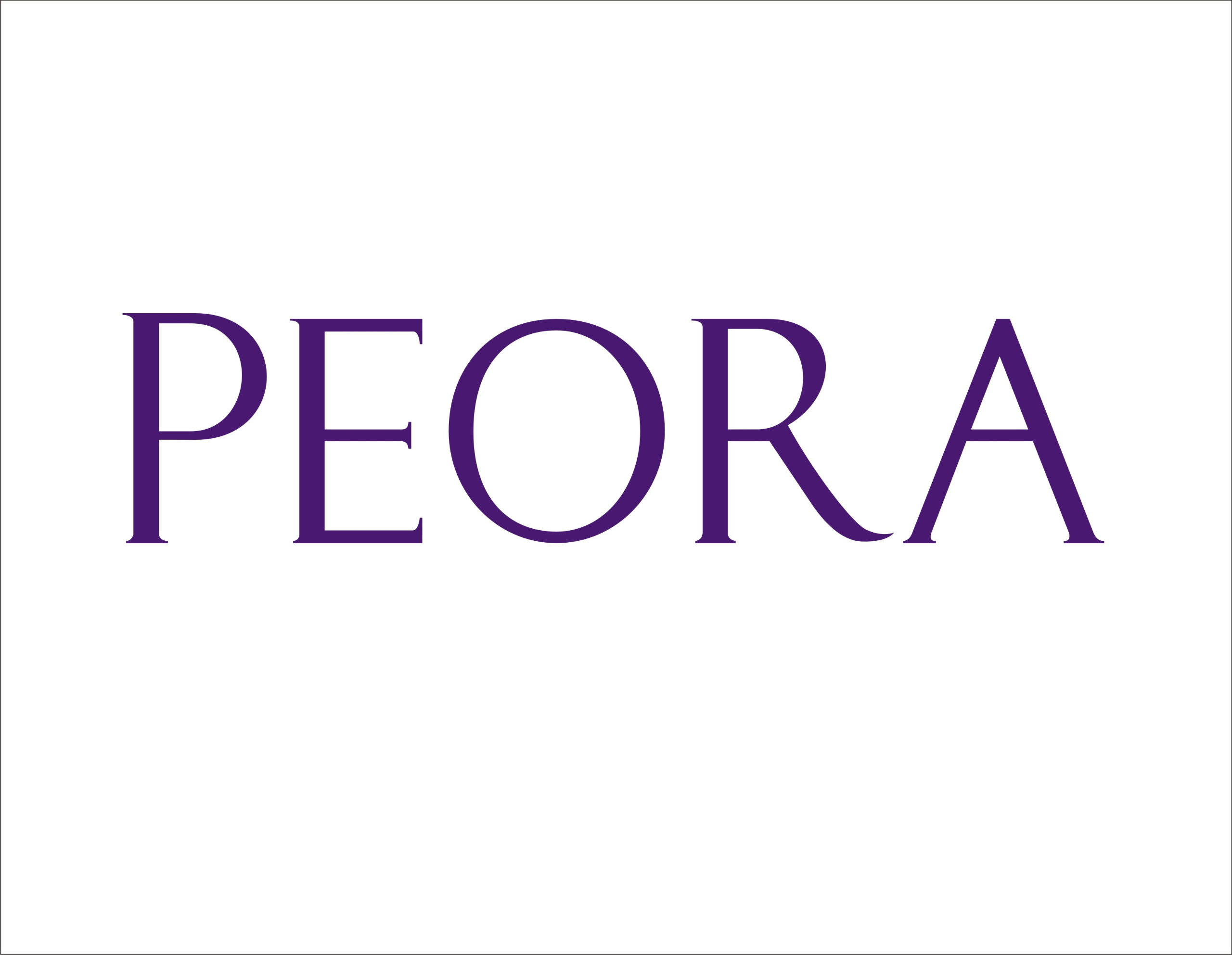 Peora brand logo for fashion jewellery and elegant accessories