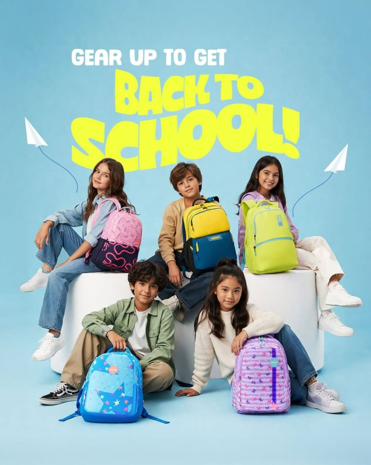 American Tourister mobile banner showcasing suitcases, backpacks and travel essentials collection