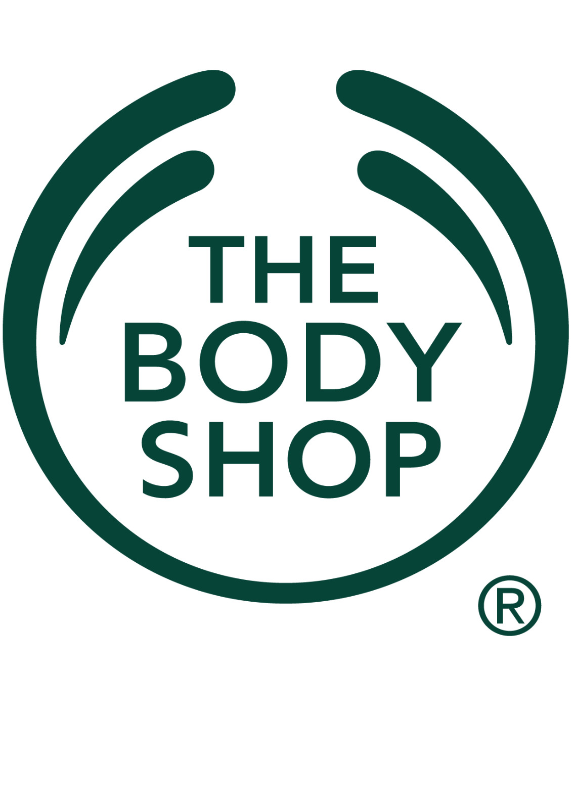 The Body Shop brand logo for skincare, beauty and personal care products