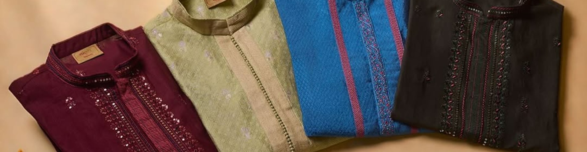 Ethnix by Raymond desktop banner highlighting ethnic menswear and wedding fashion collection
