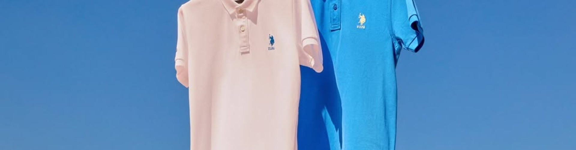 U.S. Polo Assn. desktop banner highlighting classic polo fashion and casual lifestyle wear