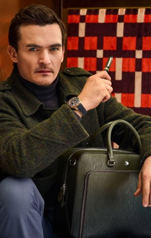 Montblanc luxury store image featuring premium pens, leather goods and elegant accessories