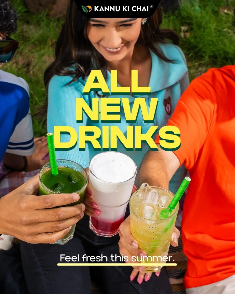 Kannu Ki Chai mobile banner showcasing chai, beverages and café essentials collection