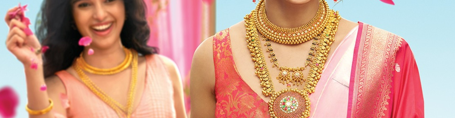 Tanishq desktop banner highlighting premium bridal jewellery and luxury gold collections